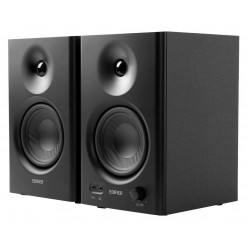 Edifier MR4 Black, Studio Monitor 2.0/ 2x21W RMS, 1-inch silk dome tweeter and 4-inch diaphragm woofer, 60Hz - 20kHz, Class-D amplifier, built-in DSP,  6.35mm TRS balanced input, RCA, AUX, front-headphone output and AUX input, monitor and music mode, MDF 